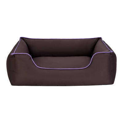 Pet Comfort Alpha Köpek Yatağı Kahverengi w Mor Biye L 105x85cm - 1