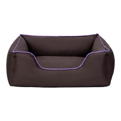 Pet Comfort Alpha Köpek Yatağı Kahverengi w Mor Biye M 80x65cm - 1