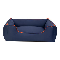 Pet Comfort Alpha Köpek Yatağı Lacivert w Turuncu Biye L 105x85cm - 1