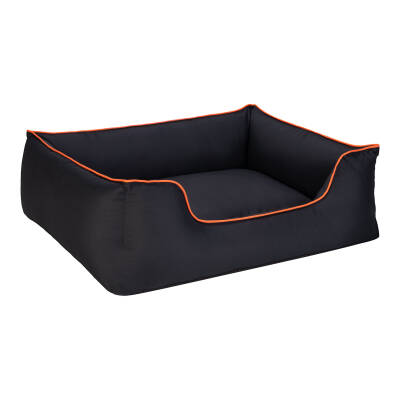 Pet Comfort Alpha Köpek Yatağı Siyah w Turuncu Biye L 105x85cm - 2