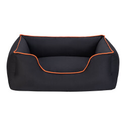 Pet Comfort Alpha Köpek Yatağı Siyah w Turuncu Biye M 80x65cm - 1