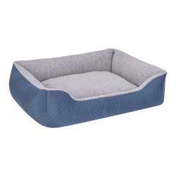 Pet Comfort Bravo Duo Köpek Yatağı Mavi/Gri Peluş M 75x60cm - 2