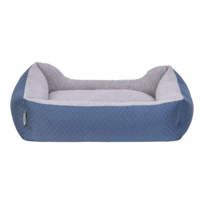 Pet Comfort Bravo Duo Köpek Yatağı Mavi/Gri Peluş M 75x60cm - 3