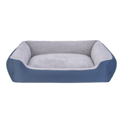 Pet Comfort Bravo Duo Köpek Yatağı Mavi/Gri Peluş XL 105x80cm - 1