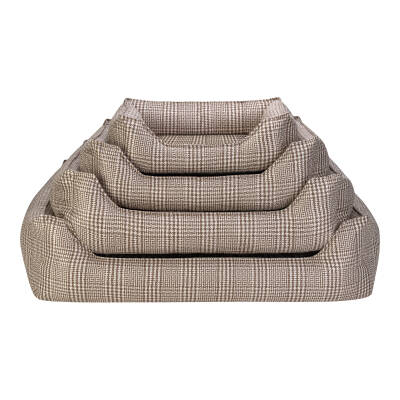 Pet Comfort Delta Bej Kareli Köpek Yatağı L 105x80cm - 4