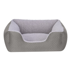 Pet Comfort Echo Kedi ve Köpek Yatağı Gri/Gri Peluş S 60x50cm - 1