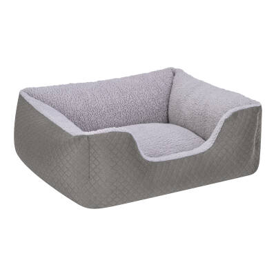 Pet Comfort Echo Kedi ve Köpek Yatağı Gri/Gri Peluş S 60x50cm - 2