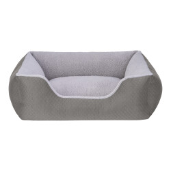 Pet Comfort Echo Köpek Yatağı Gri/Gri Peluş M 80x65cm - 1