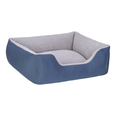 Pet Comfort Echo Köpek Yatağı Mavi/Gri Peluş M 80x65cm - 2