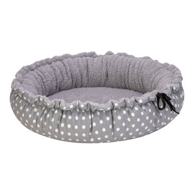 Pet Comfort Sunflower Kedi ve Köpek Yatağı Çift Taraflı Gri Dot/Peluş 85cm - 1