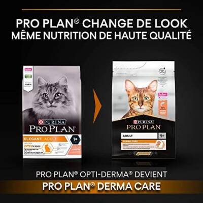 Pro Plan Derma Plus (Elegant Adult) Tüy Yumaği Kontrolü Somonlu Kedi Mamasi 10 Kg - 2