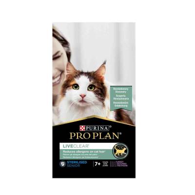 Pro Plan LiveClear Kısırlaştırılmış +7 Yaş Üzeri Hindi Etli Kedi Maması 1,4 Kg - 1