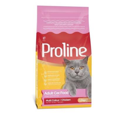 Proline Renkli Taneli Tavuklu Yetişkin Kedi Maması 1.2 Kg - 1