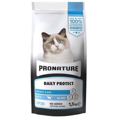 Pronature Hamsili ve Pirinçli Yetişkin Kedi Maması 1,5kg - 1