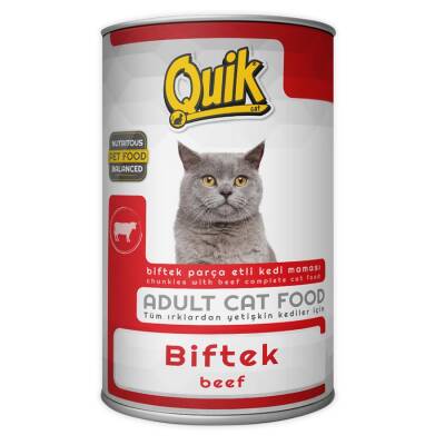 Quik Biftekli Konserve Kedi Maması 415 gr - 1