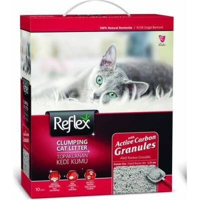 Reflex Aktif Karbon Granüllü Topaklanan Bentonit Kedi Kumu 10 L - 1