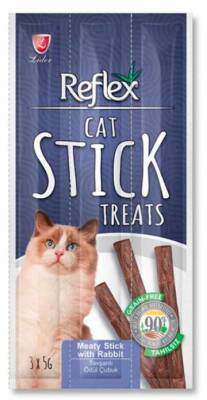 Reflex Cat Stick Treats Tavşanlı Kedi Ödül Çubukları 3 x 5 G - 1