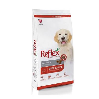 Reflex High Quality Biftekli ve Pirinçli Yavru Köpek Maması 15 +1 KG - 1