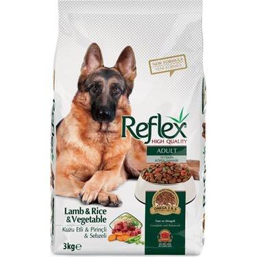 Reflex Kuzu Etli ve Pirinçli Sebzeli Yetişkin Köpek Maması 3 KG - 1