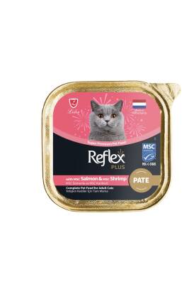 Reflex Plus Alu Tray Somon ve Karidesli Kıyılmış Pate Yetişkin Kedi Yaş Maması 85 Gr - 1