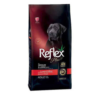 Reflex Plus Kuzu Etli Büyük Irk Yetişkin Köpek Maması 3 KG - 1