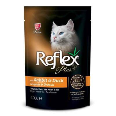 Reflex Plus Tavşanlı ve Ördekli Pouch Yetişkin Kedi Yaş Maması 100 Gr - 1