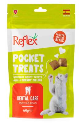 Reflex Pocket Treats Ağız ve Diş Sağlığı Yetişkin Kedi Ödül Maması 60gr - 1