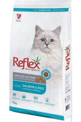 Reflex Sterilised Somonlu Pirinçli Kısırlaştırılmış Yetişkin Kedi Maması 15 +1 KG - 1