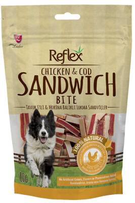 Reflex Tavuk Etli Morina Balıklı Sandwich Köpek Ödülü 80gr - 1