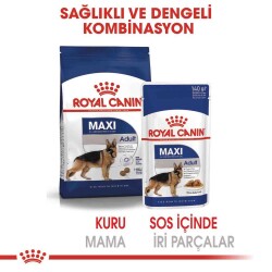 Royal Canin Maxi Adult Büyük Irk Yetişkin Köpekler İçin Parça Etli Konserve Mama 140 Gr * 10 Adet - 2