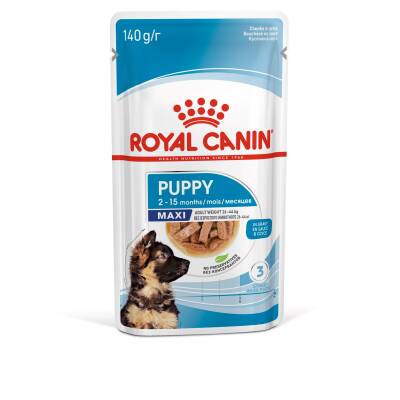 Royal Canin Maxi Puppy Büyük Irk Yavru Köpekler İçin Parça Etli Yaş Mama 140 Gr * 10 adet - 1