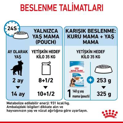 Royal Canin Maxi Puppy Büyük Irk Yavru Köpekler İçin Parça Etli Yaş Mama 140 Gr * 10 adet - 2