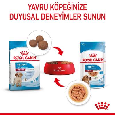 Royal Canin Medium Puppy Orta Irk Yavru Köpekler İçin Parça Etli Konserve Mama 140 Gr - 3