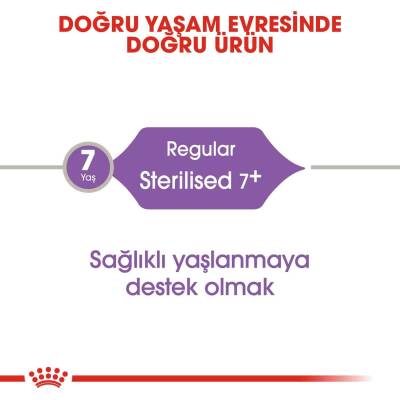 Royal Canin Sterilised +7 Kısırlaştırılmış Yaşlı Kedi Maması 1,5kg - 3