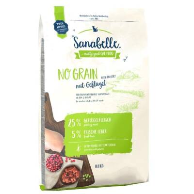 Sanabelle No Grain Kümes Hayvanlı Tahılsız Yetişkin Kedi Maması 10 kg - 1