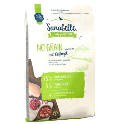 Sanabelle No Grain Kümes Hayvanlı Tahılsız Yetişkin Kedi Maması 2 kg - 1