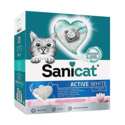 Sanicat Active White Topaklaşan Lotus Çiçeği Kokulu Bentonit Kedi Kumu 6 L - 1