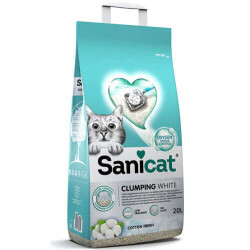 Sanicat Clumping White Cotton Fresh Oksijen Kontrol Emici Bentonit Kedi Kumu 20 L - 2