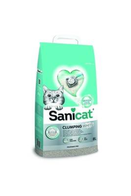 Sanicat Clumping White Oksijen Kontrol Süper Topaklanan Kedi Kumu 8 Lt - 1