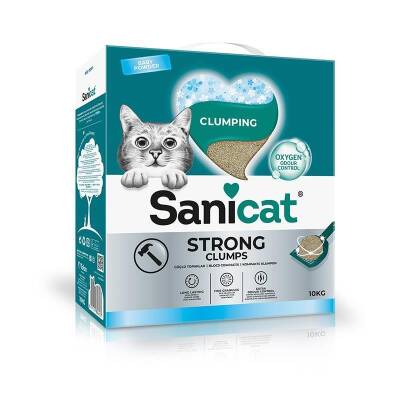 Sanicat Strong Clumps Ekstra Güçlü İnce Taneli Kedi Kumu 10 Kg - 1