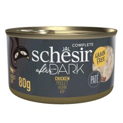 Schesir After Dark Pate Tavuk Etli Tahılsız Yetişkin Kedi Konservesi 80 Gr - 1