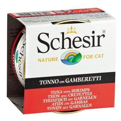 Schesir Jel İçinde Ton Balikli&Karidesli Konserve Kedi Mamasi 85 Gr - 1