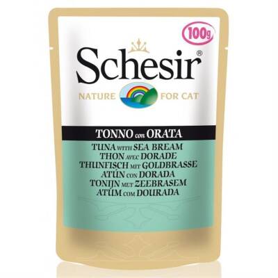 Schesir Ton Balıklı ve Çipura Pouch Kedi Maması 100 Gr - 1