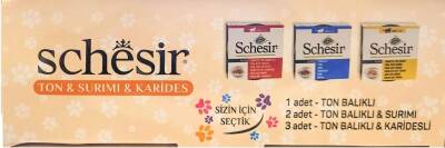 Schesir Ton Surimi Ve Krides Serisi Konserve Kedi Maması 85 Gr 6 Al 5 Öde - 1