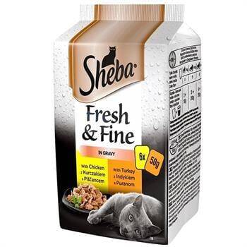 Sheba Hindi ve Tavuklu Seçenekler Kedi Konservesi 6x50 gr - 1