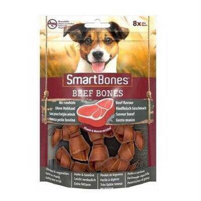 Smartbones Sığır Etli Mini Düğüm Kemik Köpek Ödülü 8'li 128 G - 1