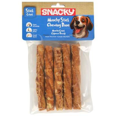 Snacky Çıtır Munchy Sığır Etli Tavuklu Köpek Kemiği 13 cm 5 Adet - 1