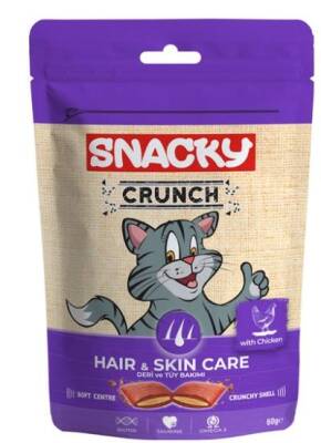 Snacky Crunchy Tavuklu Kedi Ödülü Hair Skin Tüy Bakım Ödülü 60 gr - 1