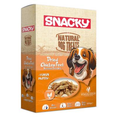 Snacky Kurutulmuş Tavuk Ayak Köpek Ödül Maması 100 gr - 1