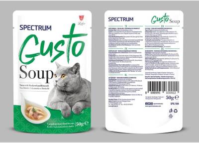 Spectrum Gusto Uskumrulu Brokolili ve Ton Balıklı Kedi Çorbası 50 G - 1